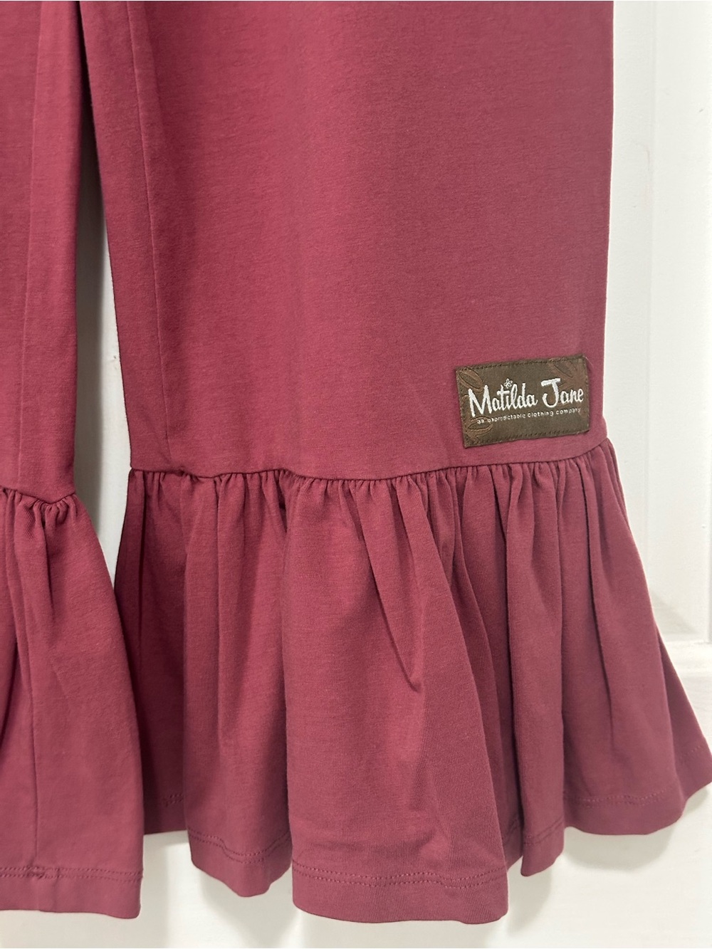 Matilda Jane Maroon Ruffle Pants - Picture 2 of 3
